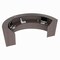 Linea Italia Reception Desk 71 in D X 46 in H, 11.9 ft W X Thermofused Laminate, Mocha ZUT297 - alternate 2